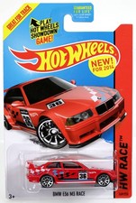Hot Wheels BMW E36 M3 Race HW Race 2014 Series - BFG64 NRFP Red 1:64