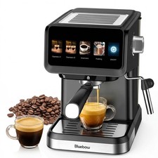 Bluebow Espresso Machine Coffee Maker with 20 Bar Pressure, Milk Frother Steam