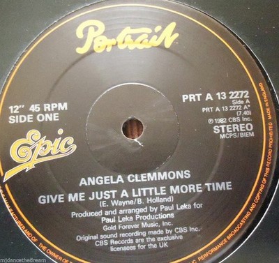 Angela Clemmons - Give Me Just A Little More Time (12'') (Very Good Plus (VG+)) -