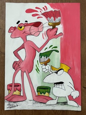 Friz Freleng Drawing on paper (Handmade) signed & stamped