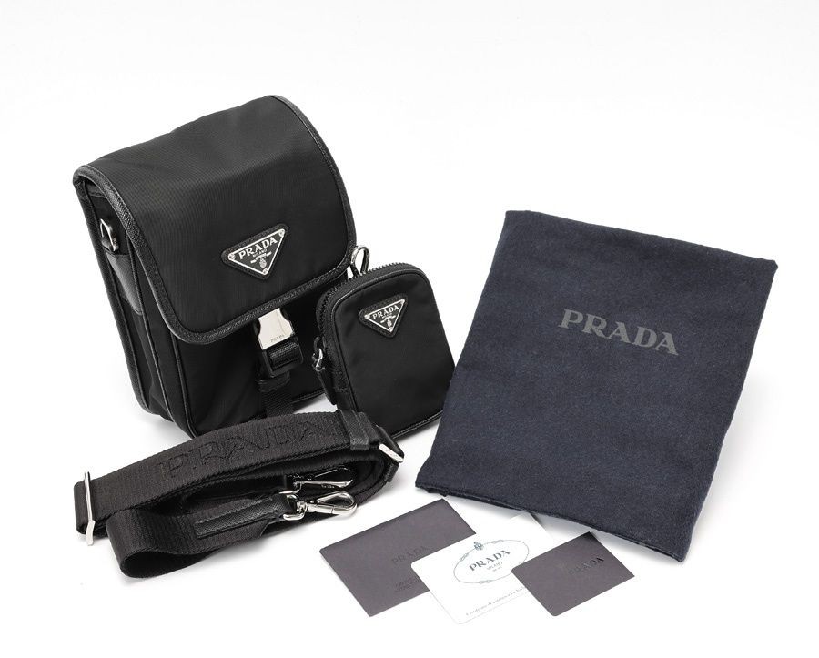 Prada Re-Nylon Saffiano Leather Mini Shoulder Bag Black Used From Japan thumbnail 8