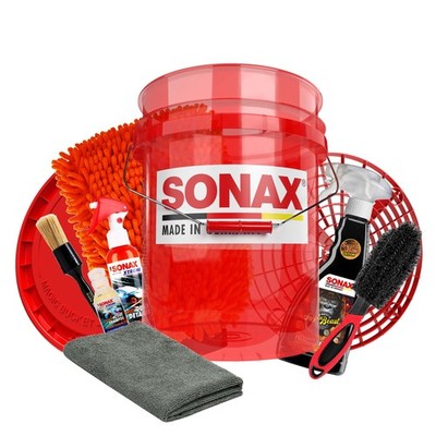 Auto Wascheimer Set SONAX Waschset Autoshampoo Felgenreiniger  Felgenbürste