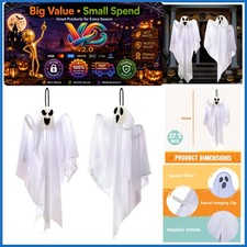 Halloween Flying Ghosts Set 2 Pcs 27.5" Hanging Outdoor Decorations