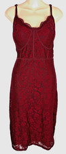 J Justify SZ 2X Dress Lace Romantic Grunge Whimsigoth Burgandy Red Vamp Oxblood