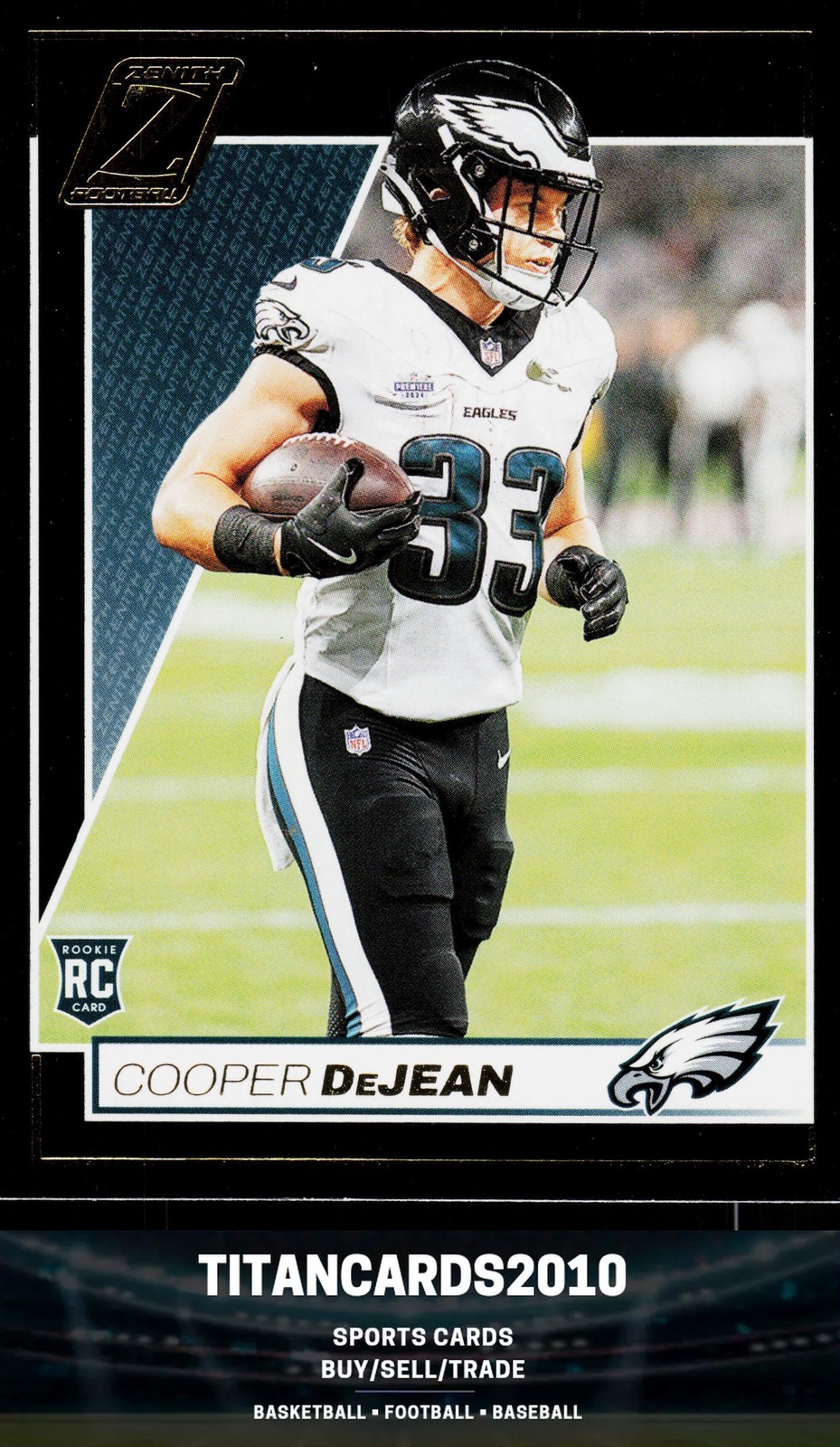 Cooper DeJean Panini Black #121 Base