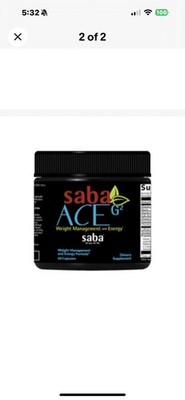 Saba ACE G2The Top Selling Energy,  Weight Loss & Appetite Control - 60 Capsules