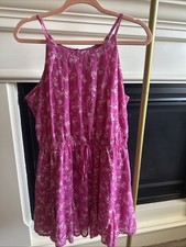 Mi Ami Francesca’s Women's Pink Floral Midi Summer Dress Size Large