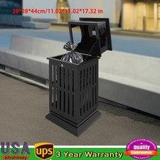 Freestanding Outdoor Trash Can Commercial Garbage Can Container With Locking Lid