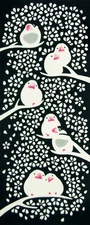 Chudyed Tenugui Creature Cherry Blossom Sparrow 36×90cm