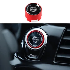Fit For BMW X2 F39 2019-21 Matte Red Engine Start Stop Ignition Button Trim Ring