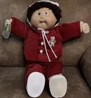 VTG 1982 Cabbage Patch Kid Doll Boy in Corduroy Suit w/ Shoes & Hat Brown Hair