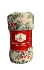 Holiday Time Super Soft Plush Throw Christmas Blanket 50 x60 Gift Decorative