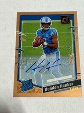 2023 Clearly Donruss Hendon Hooker 33/75 Bronze Rated Rookie Auto Lions E1