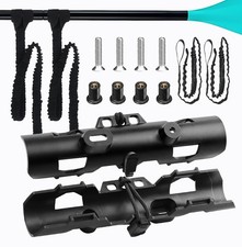 2 PCS Kayak Paddle Holder with Adjustable Paddle Leashes Locking Kits