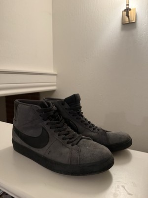 Nike SB Zoom Blazer Mid Anthracite Black Suede Skate Shoe Men s Size 9