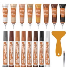 Wood Furniture Repair Kit 8 Light Colors Fillers Touch Up Markers Floor