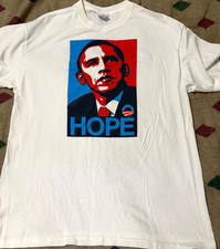 RARE 2008 OBAMA BIDEN PRESIDENTIAL CAMPAIGN ELECTION SHIRT L  CLINTON TRUMP NEWS