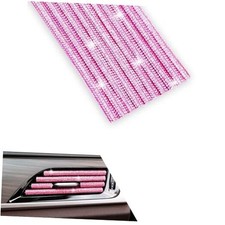 10 PCS Bling Car Air Vent Outlet Trim, Bling Car Interior Accessories for pink