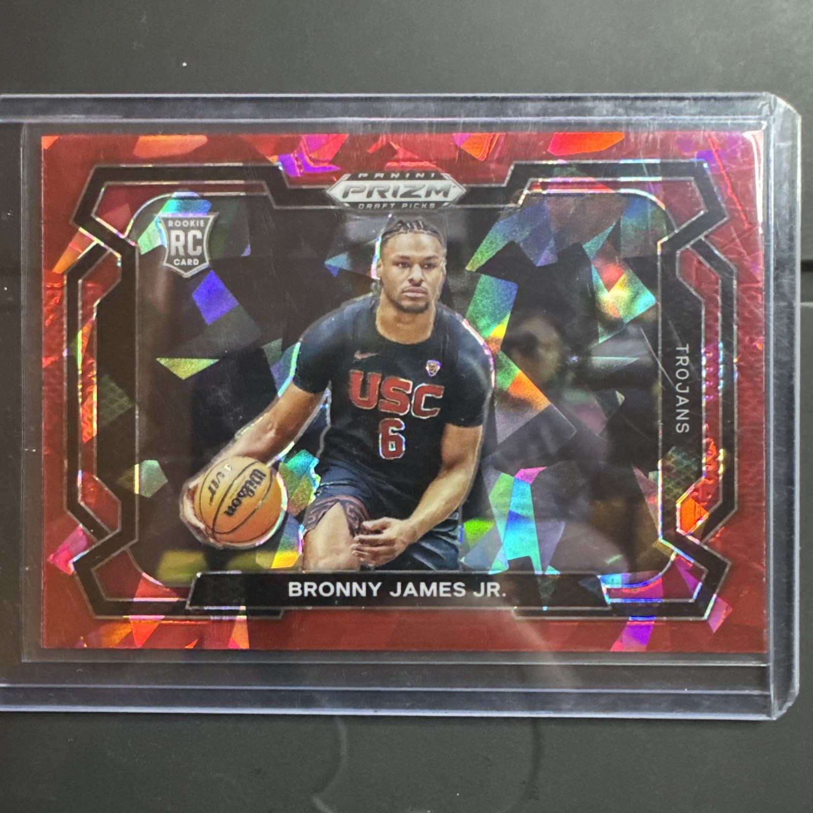 2024-25 Panini Prizm Draft Picks - Bronny James #86 Red Ice Prizm Variation (RC)
