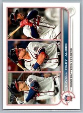 2022 Topps #181 NL RBI Leaders (Adam Duvall / Austin Riley / Ozzie Albies)