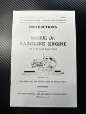IHC Instructions for MOGUL JR. GASOLINE ENGINE 1HP HOIZONTAL HOPPER-COOLED BOOK