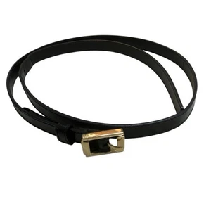 Gucci boucle de ceinture cuir doré noir Aa femme