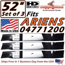 COPPERHEAD 3-PK 52" HD ARIENS ZTX / GRAVELY IKON X, XL BLADES 04771200 -USA Made