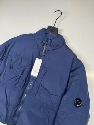 BNWT CP Company Flatt Nylon down jacket in Navy - Rrp £950-Size 44
