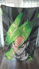 DRAGON BALL Flannel Blanket BROLY Soft Warm Plush Fleece  60*40''