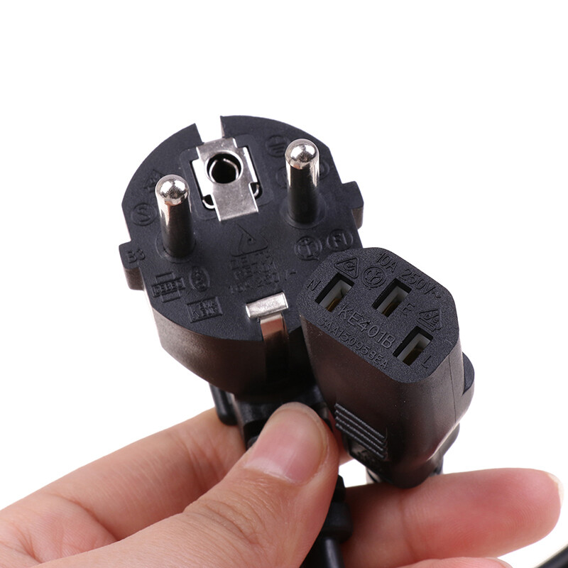 European Kettle 2 Pin AC Round EU Plug Power Cable Kettle Cord 3/1/1.5