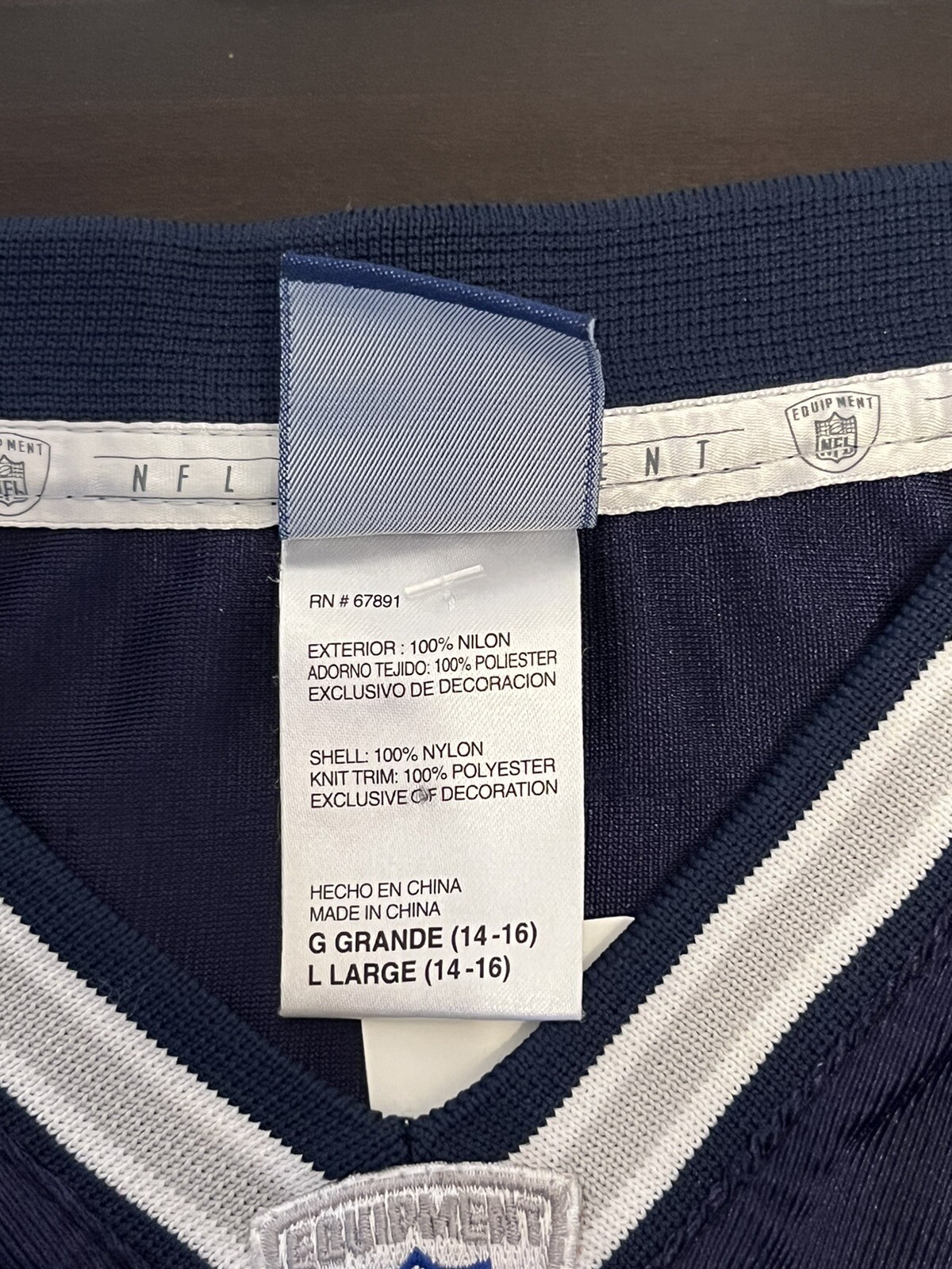 Vintage Marion barber Dallas cowboys blue Reebok youth L (14-16) jersey NFL thumbnail 5