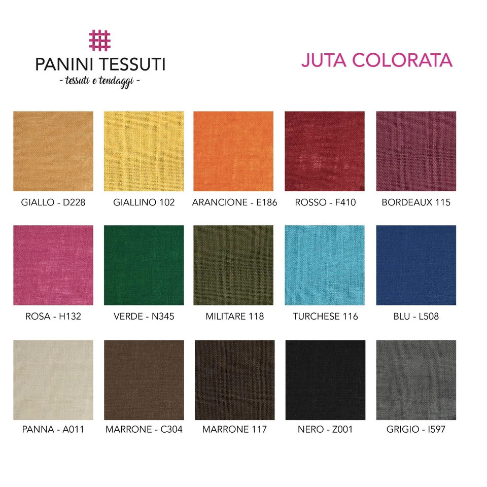 Tessuto JUTA COLORATA iuta FIBRA NATURALE AL METRO Handmade Decori Craft Stoffa - Immagine 3 di 3