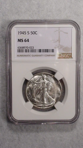 1945 S Walker Half NGC MS64 UNCIRCULATED 50C SILVER Coin BUY IT NOW!