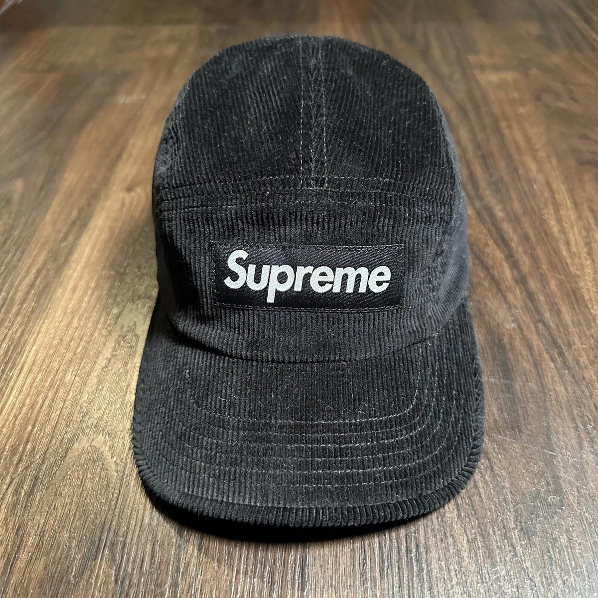 Loro Piana x Supreme Corduroy Wool Camp Hat Box Logo Black FW21