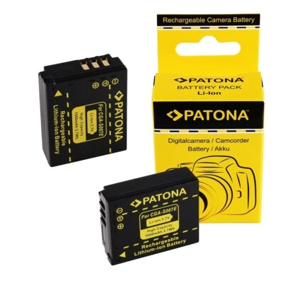 2x Akku für Panasonic CGA-S007 S007 DMC-TZ5 TZ4 TZ3 TZ2 TZ1 DMW-BCD10 Patona