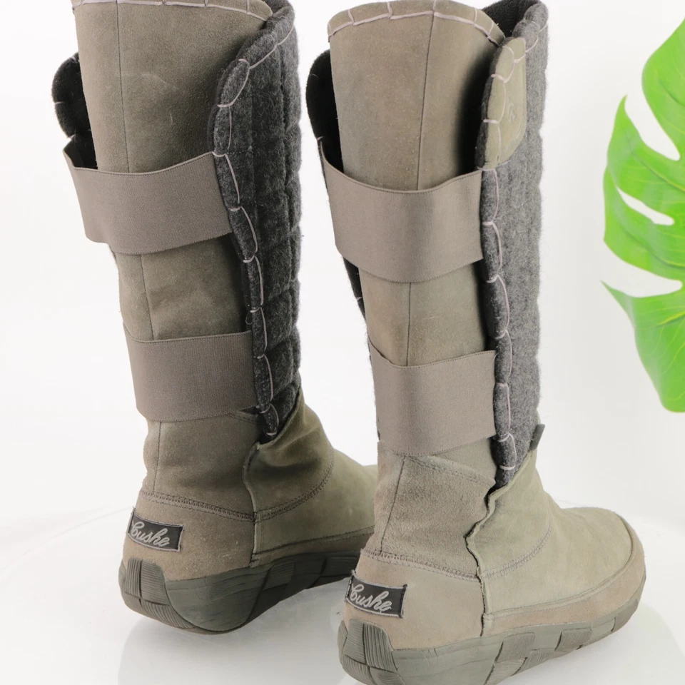 Cushe Women's QuiltTrip Boot Size 11 Tall Waterproof Pull On Gray Suede Quilted - Image 4 of 4