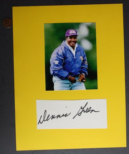 Minnesota Vikings Coach Dennis Green signed autographed card