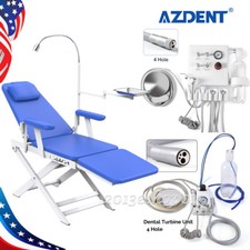 Dental Portable Mobile Chair LED Folding Chair /Air Turbine Unit 4 Hole Tubing