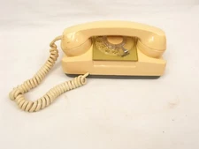 1970's Automatic Electric Rotary Telephone Princess Phone Starlite Beige & Gold