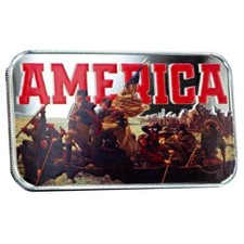 1 oz America Crossing the Delaware Colorized .999 Silver Bullion Bar #A659 109.67 per troy oz