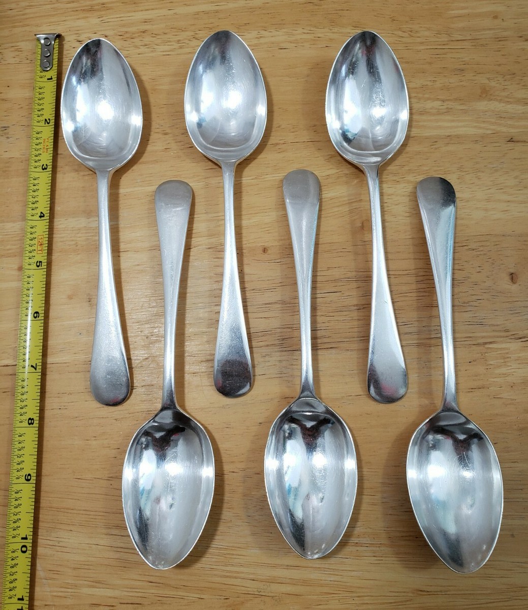 A.E Poston】 コンソメスプーン 6本【シルバープレート】