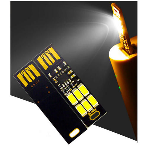 5Pcs 6-LED USB Portable Keychain Lamp With Touch Dimming 1W 3200K Warm Light - Afbeelding 6 van 8