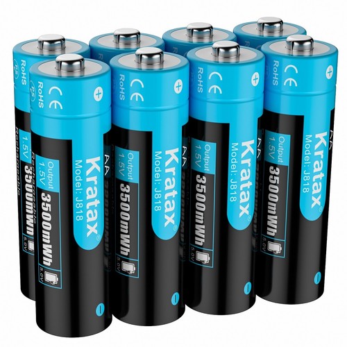 Kratax 1.5V AA Rechargeable Lithium Batteries LCD Charger 3500mWh High Capacity - Picture 13 of 16