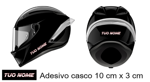 6 adesivi NOME COGNOME personalizzato CASCO MOTO bike BICI stickers Flag |  eBay