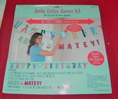 De colección Amscan Inc. - Kit de decoración de mesa de fiesta de cumpleaños pirata y juegos de pancartas Foto 4 de 4