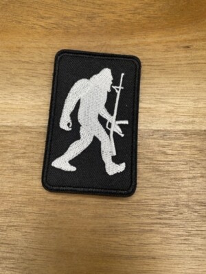 Embroided Patch Hook Loop Sasquatch Big Foot Rifle