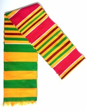 Kente Stole Handwoven Kente Scarf Asante Sash African Textile African Art Cloth