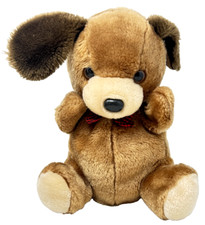 Handpuppe Hund sitzend ca. 24 cm groß - Kopf und Arme beweglich