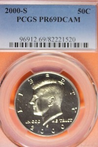 2000-S PCGS PR69DCAM KENNEDY HALF DOLLAR #B42174