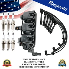 New Ignition Coil+6X Spark Plugs+Wires Fit for Hyundai Tucson Kia 2.7L UF498